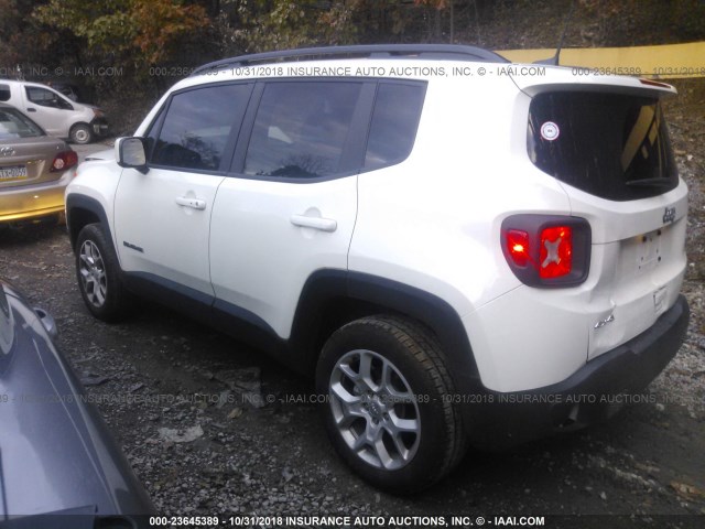 ZACCJBBB7JPJ05602 - 2018 JEEP RENEGADE LATITUDE WHITE photo 3