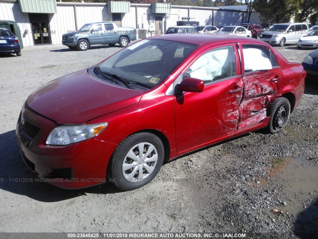 JTDBU4EE6AJ074835 - 2010 TOYOTA COROLLA S/LE/XLE RED photo 2