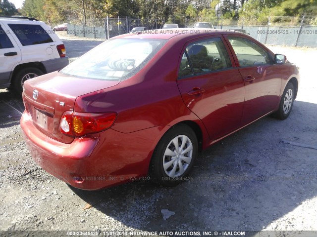 JTDBU4EE6AJ074835 - 2010 TOYOTA COROLLA S/LE/XLE RED photo 4