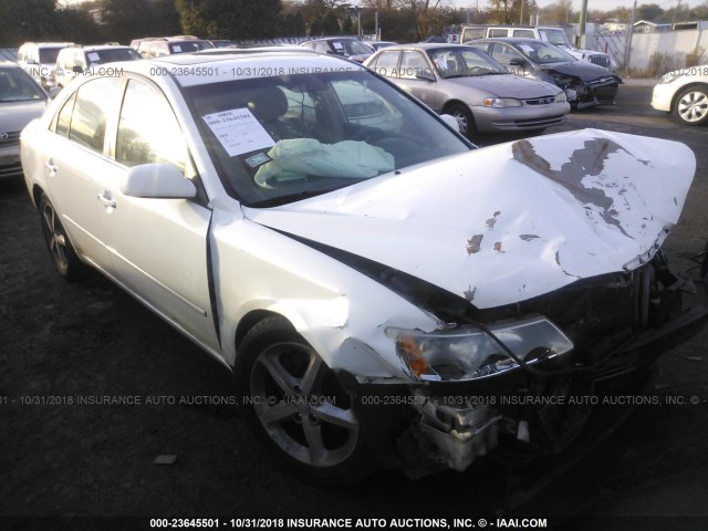 5NPEU46FX6H144079 - 2006 HYUNDAI SONATA GLS/LX WHITE photo 1