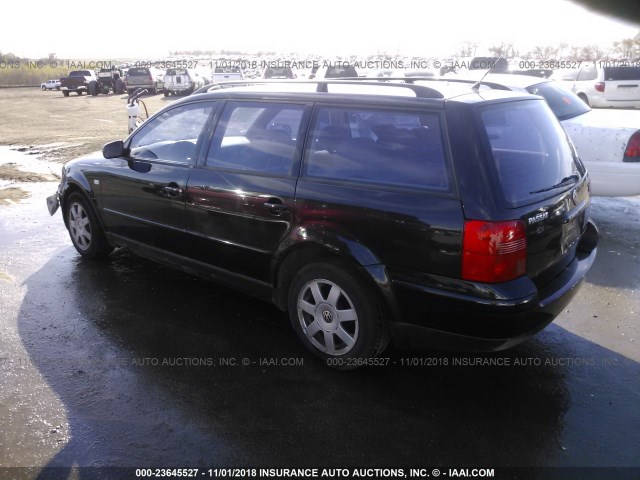 WVWNA63B2XE435070 - 1999 VOLKSWAGEN PASSAT GLS BLACK photo 3