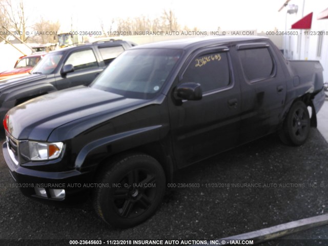 5FPYK1F56AB006465 - 2010 HONDA RIDGELINE RTL BLACK photo 2