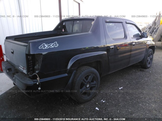 5FPYK1F56AB006465 - 2010 HONDA RIDGELINE RTL BLACK photo 4