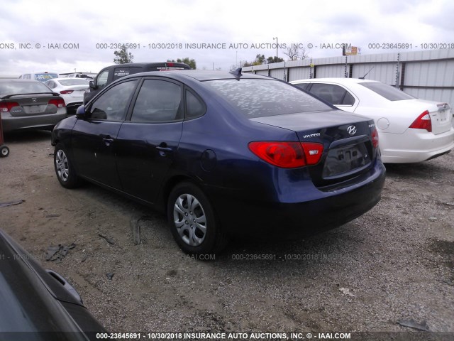 KMHDU46DX9U759893 - 2009 HYUNDAI ELANTRA GLS/SE BLUE photo 3