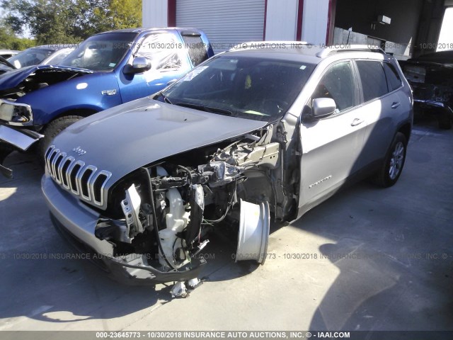 1C4PJLCB4GW179452 - 2016 JEEP CHEROKEE LATITUDE GRAY photo 2