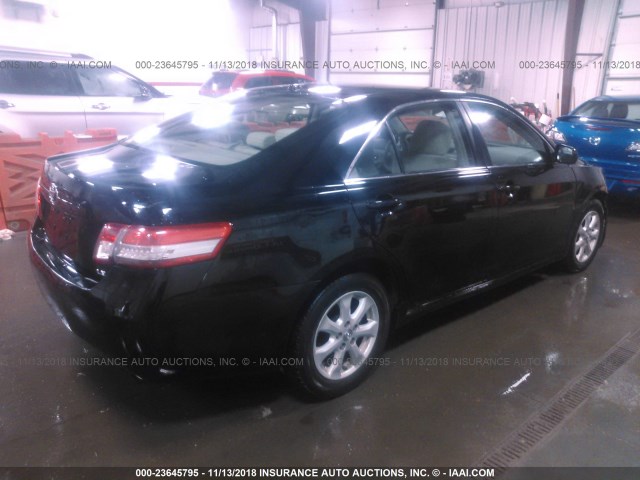 4T4BF3EK2AR066693 - 2010 TOYOTA CAMRY SE/LE/XLE BLACK photo 4