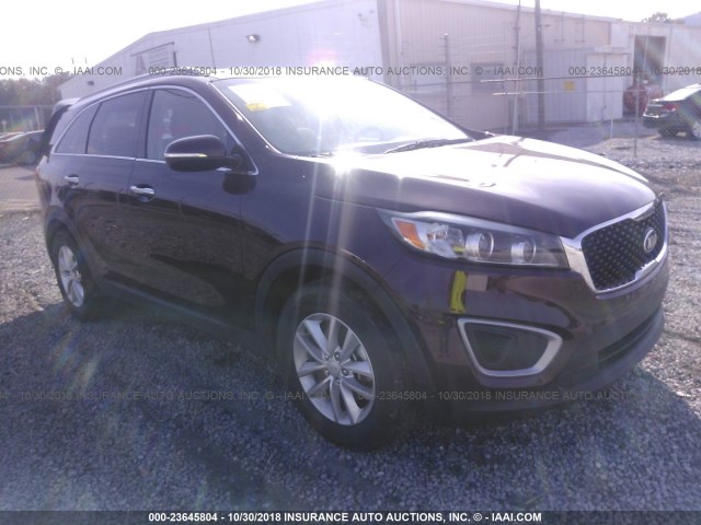 5XYPG4A34GG063066 - 2016 KIA SORENTO LX/L MAROON photo 1