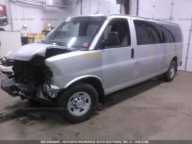 1GNZGZBG5E1117437 - 2014 CHEVROLET EXPRESS G3500 LS SILVER photo 2