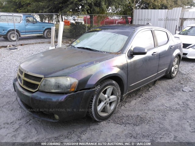 1B3LC76M98N665728 - 2008 DODGE AVENGER R/T BLUE photo 2