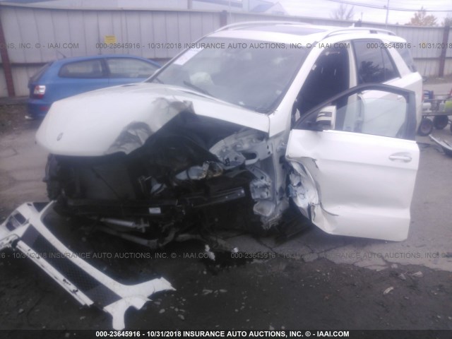 4JGDA5HB5DA176619 - 2013 MERCEDES-BENZ ML 350 4MATIC WHITE photo 6