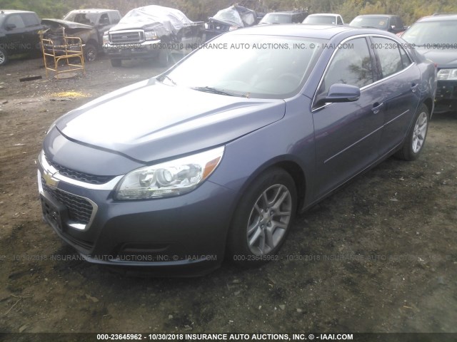 1G11C5SL2FF344234 - 2015 CHEVROLET MALIBU 1LT BLUE photo 2