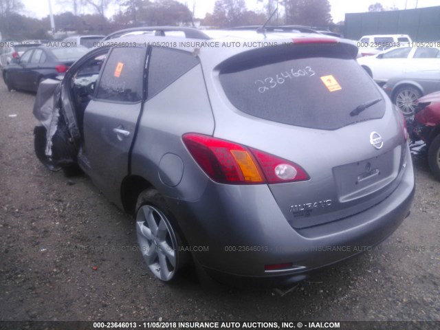 JN8AZ18W19W200747 - 2009 NISSAN MURANO S/SL/LE GRAY photo 3