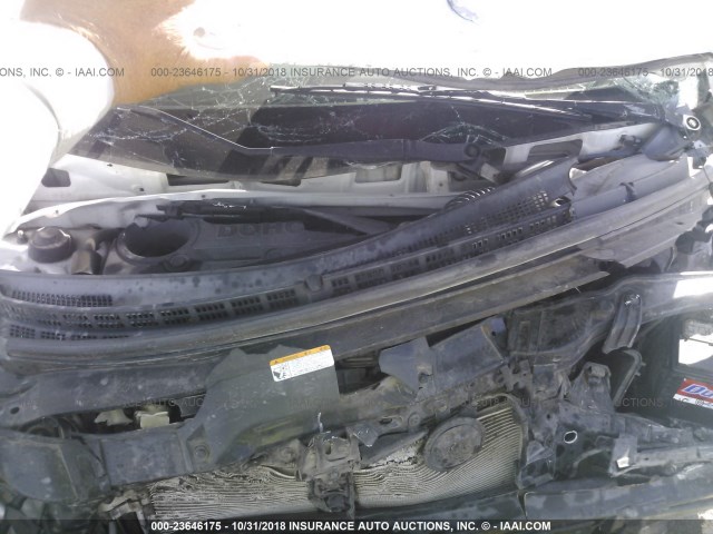 KNAFU4A24A5881759 - 2010 KIA FORTE EX WHITE photo 10