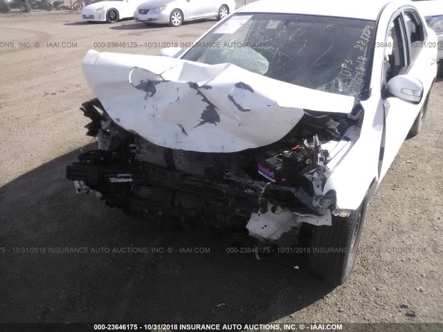 KNAFU4A24A5881759 - 2010 KIA FORTE EX WHITE photo 6