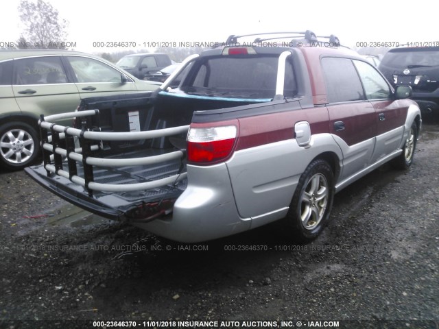 4S4BT62C337113586 - 2003 SUBARU BAJA SPORT RED photo 4