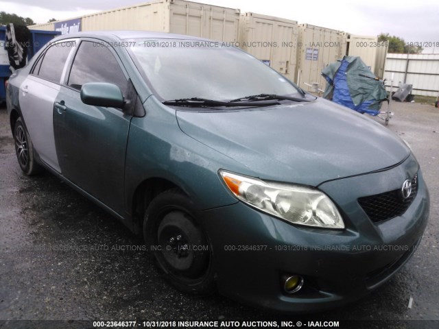 1NXBU40E59Z132804 - 2009 TOYOTA COROLLA S/LE/XLE GREEN photo 1