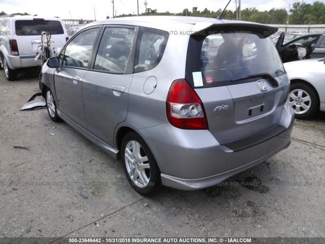 JHMGD38657S027799 - 2007 HONDA FIT S 灰色 照片 3