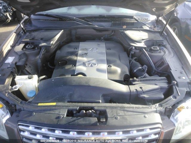 JNRBS08W63X401835 - 2003 INFINITI FX45 GRAY photo 10