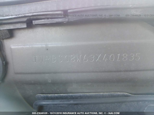 JNRBS08W63X401835 - 2003 INFINITI FX45 GRAY photo 9