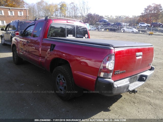 5TFTX4CN1CX016291 - 2012 TOYOTA TACOMA ACCESS CAB RED photo 3