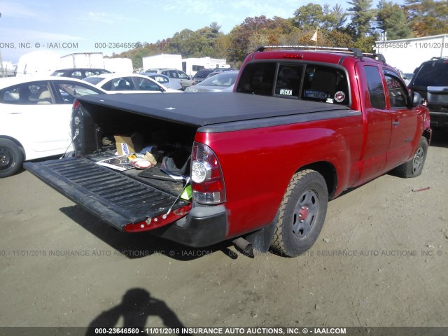 5TFTX4CN1CX016291 - 2012 TOYOTA TACOMA ACCESS CAB RED photo 4