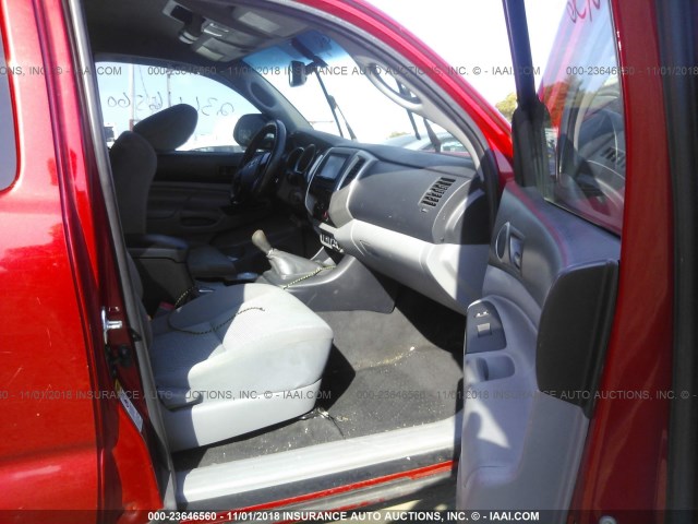 5TFTX4CN1CX016291 - 2012 TOYOTA TACOMA ACCESS CAB RED photo 5