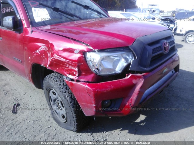 5TFTX4CN1CX016291 - 2012 TOYOTA TACOMA ACCESS CAB RED photo 6