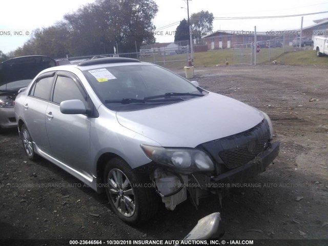 2T1BU40E09C157482 - 2009 TOYOTA COROLLA S/LE/XLE SILVER photo 1