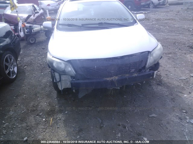 2T1BU40E09C157482 - 2009 TOYOTA COROLLA S/LE/XLE SILVER photo 6