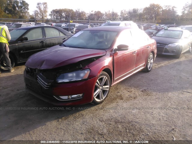 1VWBT7A30FC010159 - 2015 VOLKSWAGEN PASSAT SE RED photo 2