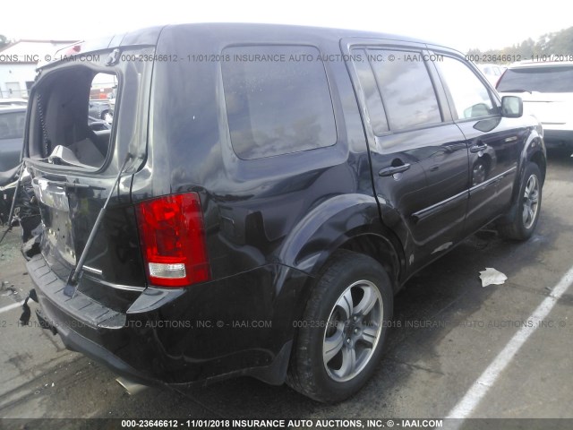 5FNYF3H36FB011659 - 2015 HONDA PILOT SE BLACK photo 4