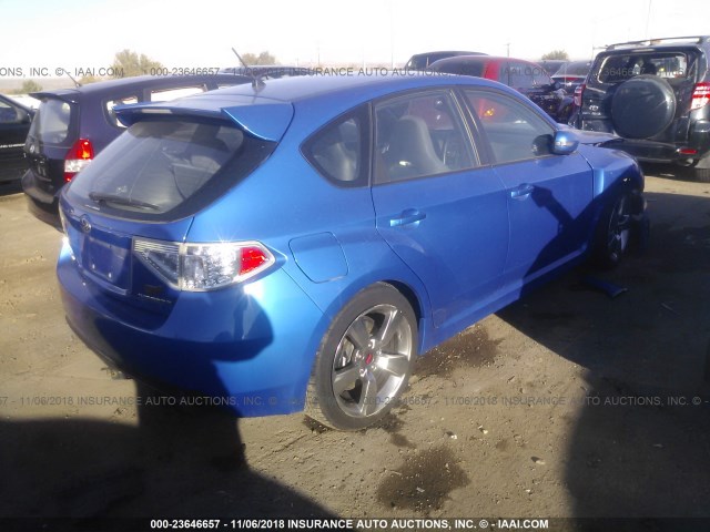 JF1GR89698L821561 - 2008 SUBARU IMPREZA WRX STI BLUE photo 4