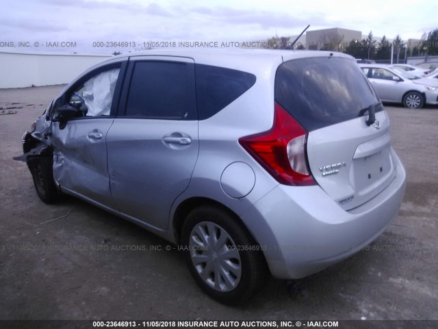 3N1CE2CP3FL420367 - 2015 NISSAN VERSA NOTE S/S PLUS/SV/SL/SR SILVER photo 3