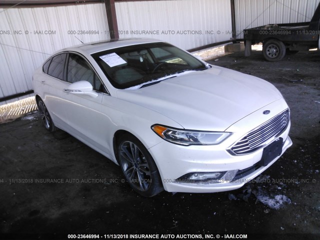 3FA6P0K98HR274324 - 2017 FORD FUSION TITANIUM WHITE photo 1