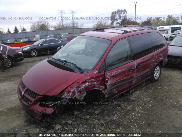 2D4GP24383R219411 - 2003 DODGE GRAND CARAVAN SE RED photo 2