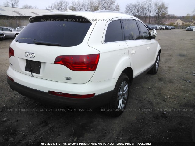 WA1AY74L19D031476 - 2009 AUDI Q7 3.6 QUATTRO WHITE photo 4