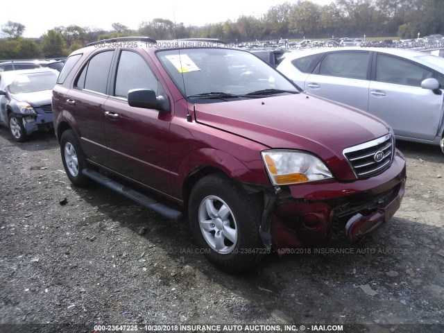 KNDJC735385796267 - 2008 KIA SORENTO EX/LX RED photo 1