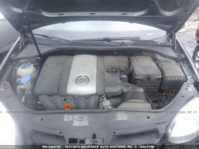 WVWDA71K58W142859 - 2008 VOLKSWAGEN RABBIT GRAY photo 10