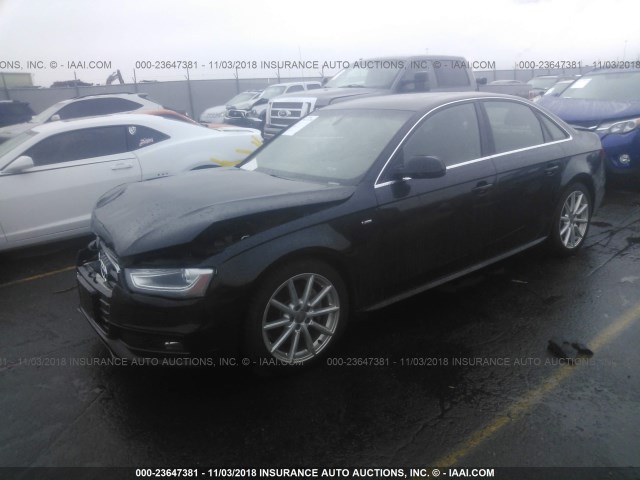 WAUHFAFL2EN016409 - 2014 AUDI A4 PREMIUM PLUS BLACK photo 2