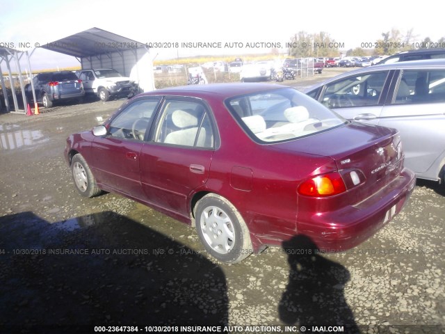 2T1BR12E1XC141043 - 1999 TOYOTA COROLLA VE/CE/LE MAROON photo 3