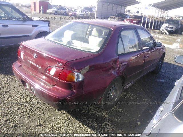 2T1BR12E1XC141043 - 1999 TOYOTA COROLLA VE/CE/LE MAROON photo 4