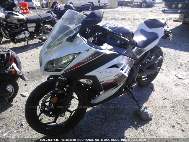 JKAEX8B10EA003210 - 2014 KAWASAKI EX300 B WHITE photo 2