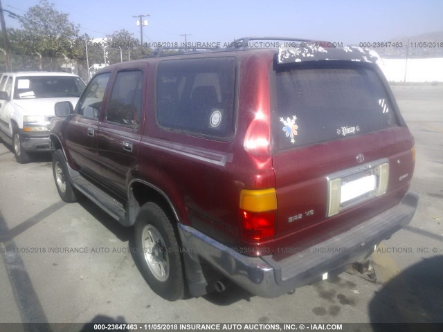 JT3VN29V7S0051679 - 1995 TOYOTA 4RUNNER VN29 SR5 RED photo 3