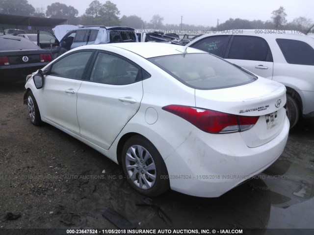 5NPDH4AE8BH060948 - 2011 HYUNDAI ELANTRA GLS/LIMITED WHITE photo 3