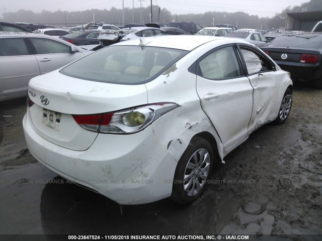 5NPDH4AE8BH060948 - 2011 HYUNDAI ELANTRA GLS/LIMITED WHITE photo 4