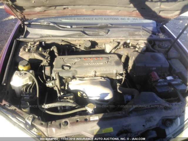 4T1BE32K65U104000 - 2005 TOYOTA CAMRY LE/XLE/SE BURGUNDY photo 10