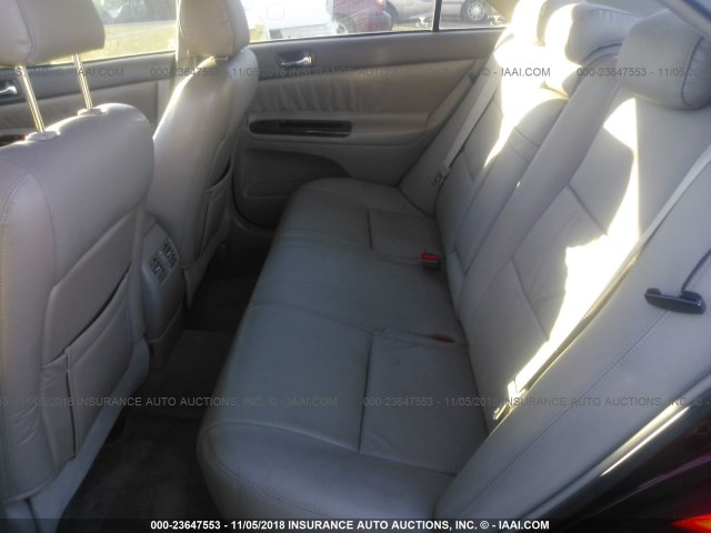 4T1BE32K65U104000 - 2005 TOYOTA CAMRY LE/XLE/SE BURGUNDY photo 8