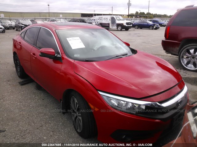 JHMFC1F7XJX012496 - 2018 HONDA CIVIC EXL RED photo 1