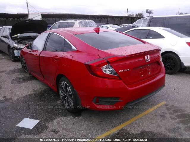 JHMFC1F7XJX012496 - 2018 HONDA CIVIC EXL RED photo 3