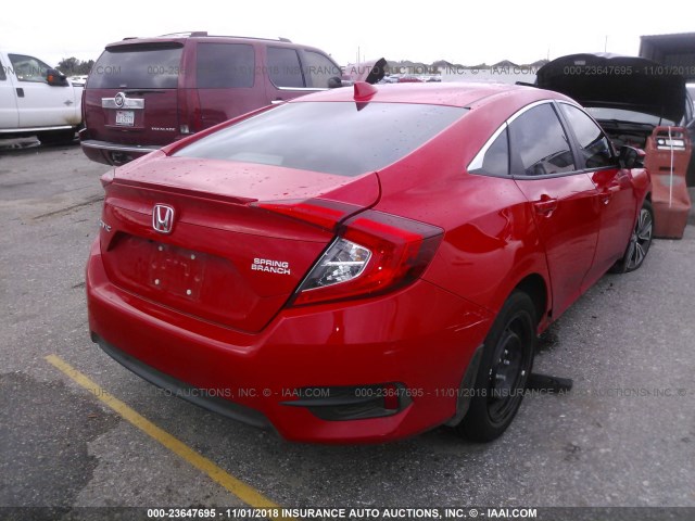 JHMFC1F7XJX012496 - 2018 HONDA CIVIC EXL RED photo 4